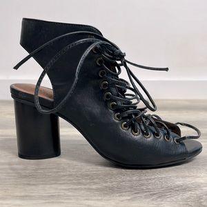 Jeffrey Campbell Leather Covet Lace-up Sandal in Black